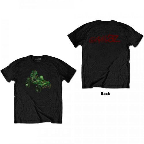 Gorillaz - Tričko Group Green Geep - Muž, Unisex, Čierna, XL