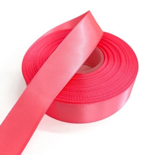 Saténová stuha obojstranná 25 mm neon pink