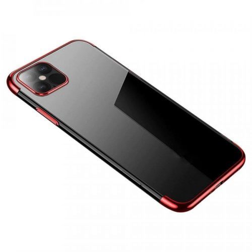 Puzdro Clear Color s farebným lemom pre Xiaomi Poco M3/Redmi 9T  - Červená KP10801