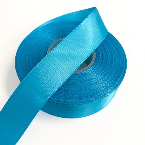 Saténová stuha obojstranná 25 mm aqua