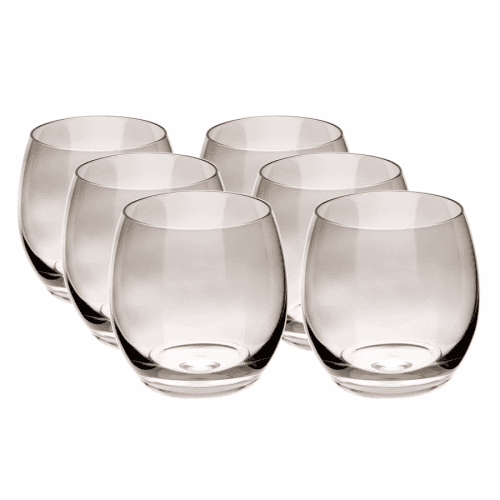 Sklenice na vodu, set 6 ks, 450 ml, světle červená, LILO TYP 4