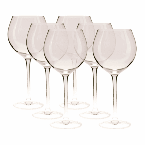 Sklenice na víno, set 6 ks, 500 ml, světle hnedá, LILO TYP 1