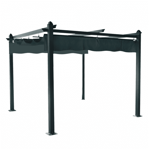 Pergola s posuvnou střechou, hliník, grafit PEPY LUX