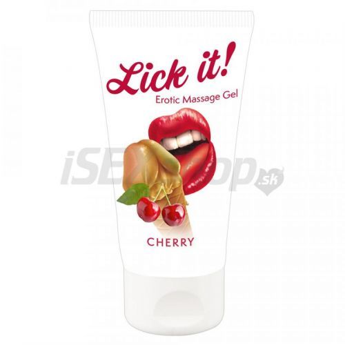 Lick it! - 2in1 masážny lubrikant - cherry 50ml