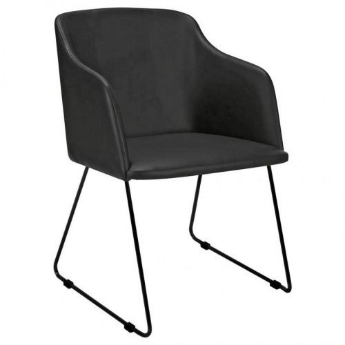 Ambia Home STOLIČKA S PODRÚČKAMI, čierna