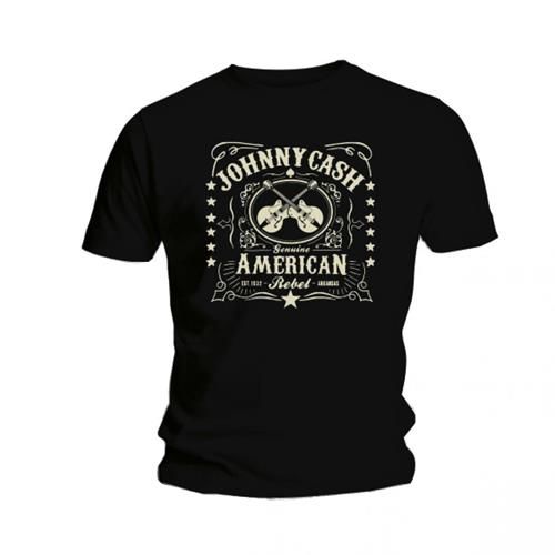 Johnny Cash - Tričko American Rebel - Unisex, Čierna, XXL