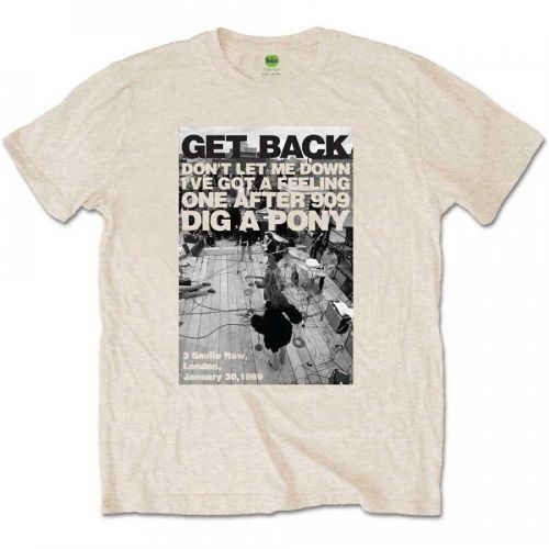 The Beatles - Tričko Rooftop Shot - Unisex, Natural, XXL
