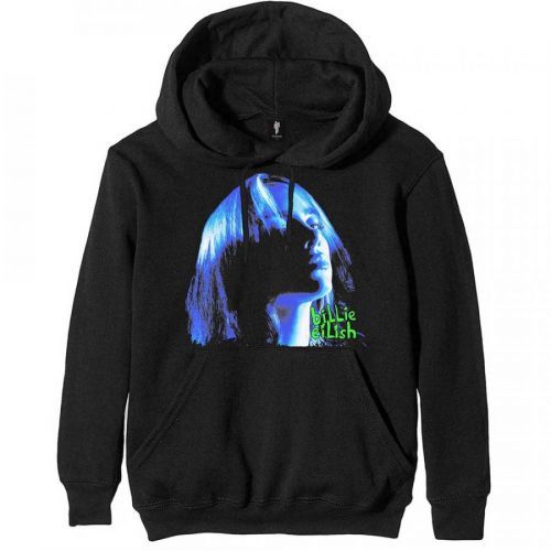 Billie Eilish - Mikina Neon Shadow Blue - Unisex, Čierna, XXL
