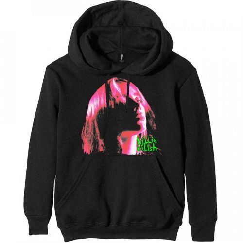 Billie Eilish - Mikina Neon Shadow Pink - Unisex, Čierna, XXL