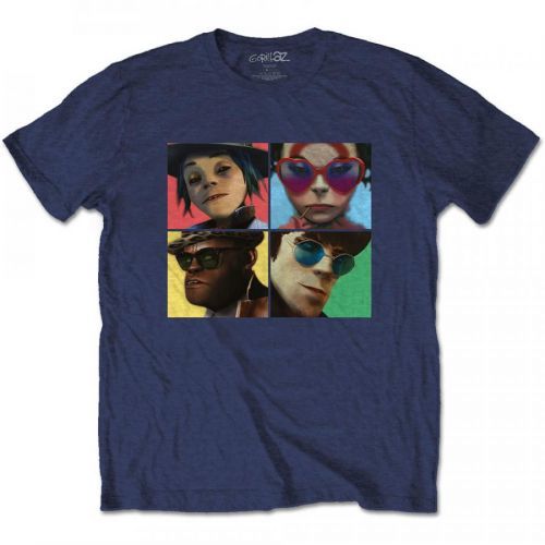 Gorillaz - Tričko Humanz - Unisex, Modrá, XXL