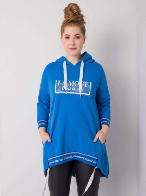 Modrá mikina s kapucňou - UNI