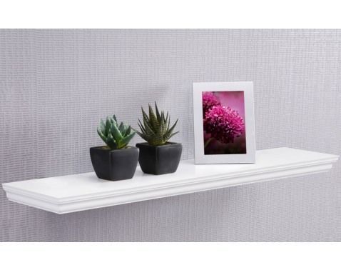Nástenná polica Landwood, šírka 90 cm, biela%