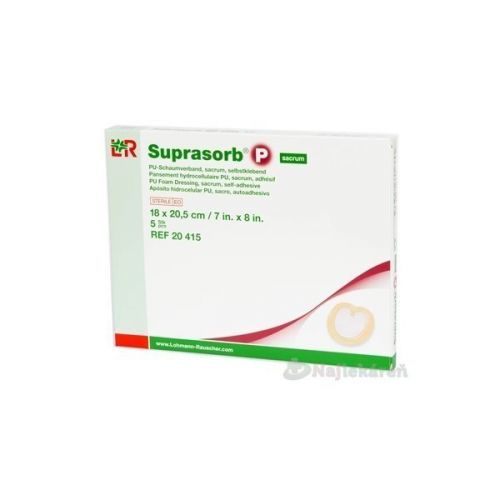 SUPRASORB P SENSITIVE silikónový penový obväz, sakrálny (23x23 cm) 1x10 ks