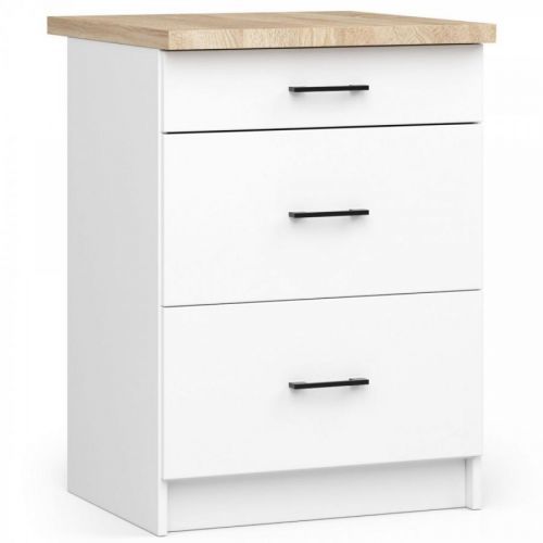 Kuchyňská skříňka Olivie S 60 cm 3S bílá