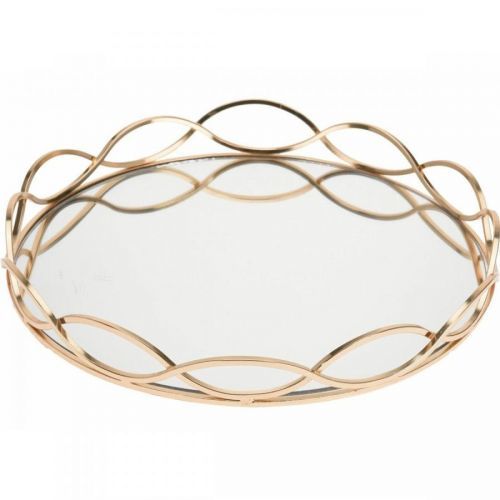 Zrcadlový tác Ehin 31 cm rose gold