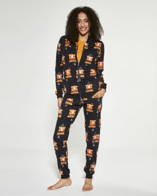 Dámske pyžamo DR 465/292 BEAR 2 CZARNY 2XL