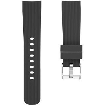 Eternico Essential Vertical Grain Silver Buckle universal Quick Release 20mm čierny