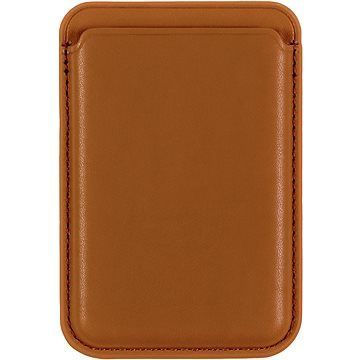 AlzaGuard Magnetic Leather Card Wallet hnědá