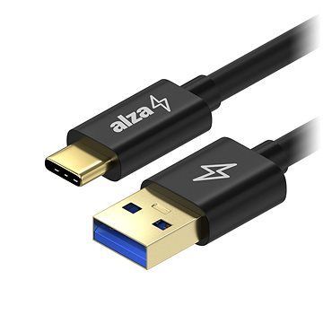 AlzaPower AluCore USB-C 3.2 Gen1, 2 m čierny