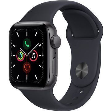 Apple Watch SE 40 mm Vesmírne sivý hliník s tmavo atramentovým športovým remienkom