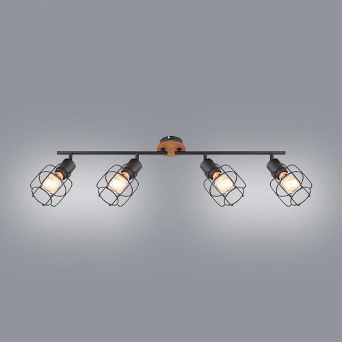 Stropné bodové svietidlo 54037-4 čierno-hnedá LS4