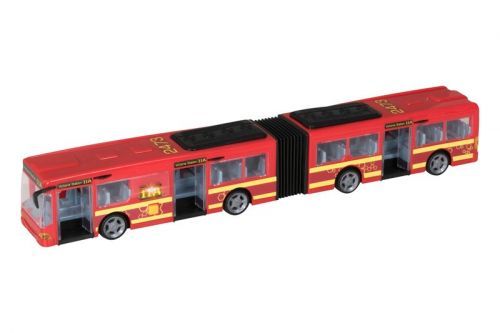 Autobus kĺbový s efektmi 47 cm - červená