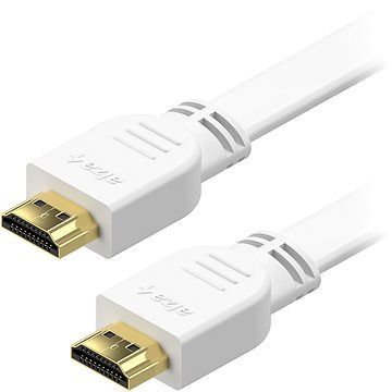 AlzaPower Flat HDMI 1.4 High Speed 4K 1 m biely