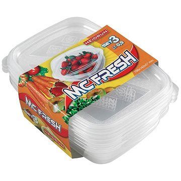 HEIDRUN SADA 3 KS PLASTOVÝCH OBDĹŽNÍKOVÝCH DÓZ Á 0,9 L