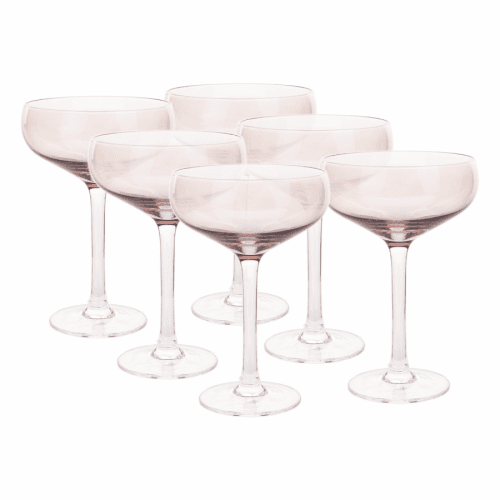 Sklenice na koktejly, set 6 ks, 250 ml, světle hnědá, LILO TYP 3