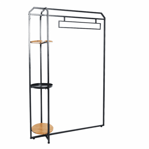 Šatní organizér, černá/dub, MUNGO