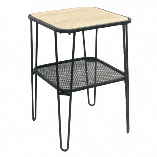 Příruční stolek, černá/dub, NORAS