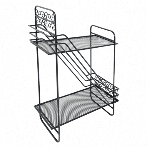 Regál, 2 police, černá, SULTO