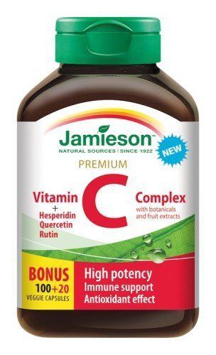 Jamieson vitamín C premium komplex s obsahom bioflavonoidov 120 kapsúl