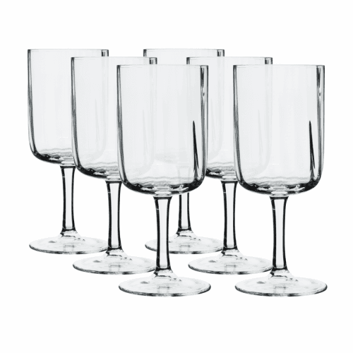 Sklenice na víno, set 6 ks, 370 ml, čirá, GRANITY TYP 2