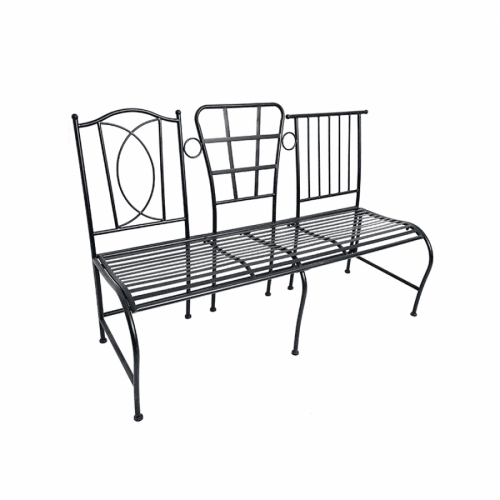 Zahradní lavička, černá, ZERVIA