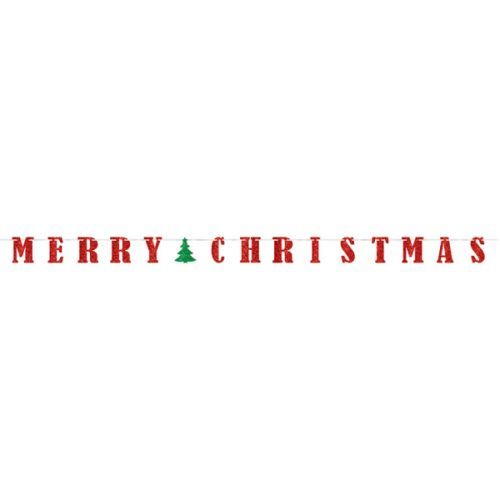 Amscan Vianočný banner - Merry Christmas 365,7 x 12,7 cm