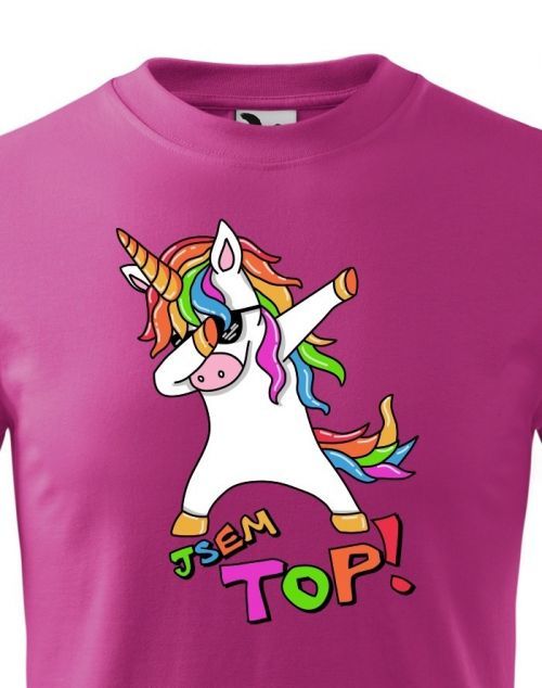 Detské tričko s jednorožcom - Jsem top