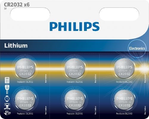 Philips Lítiové batérie CR2032P6/01B 6ks