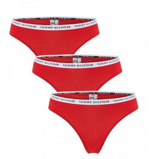 TOMMY HILFIGER - 3PACK fashion royal red dámske tangá - special limited edition