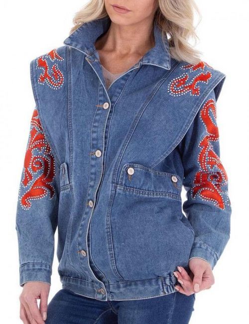 Dámska štýlová jeansová bunda