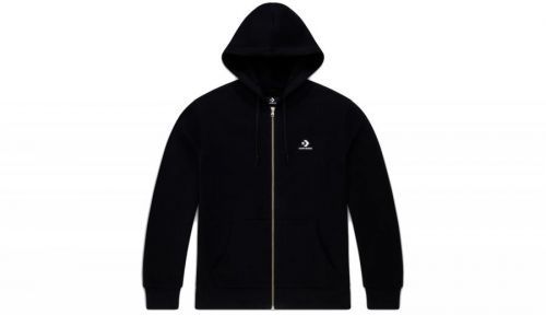 Converse M Embroidered Star Chevron Full-Zip Hoodie čierne 10019922-A01