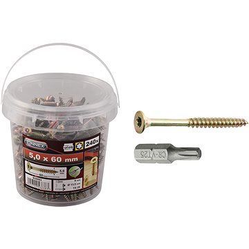 CONNEX UNI-skrutky TX 5,0 × 60 mm, 240 ks