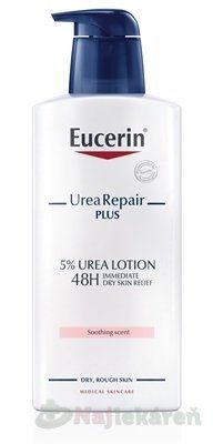 Eucerin UreaRepair PLUS Telové mlieko 5% urea, parfumované, 48 h účinok 1x400 ml