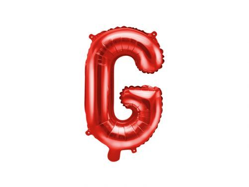 PartyDeco Fóliový balón Mini - Písmeno G 35 cm červený