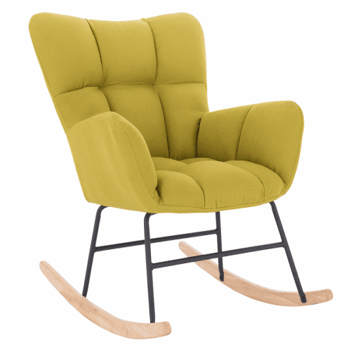 Designové houpací křeslo, pistáciová, KEMARO