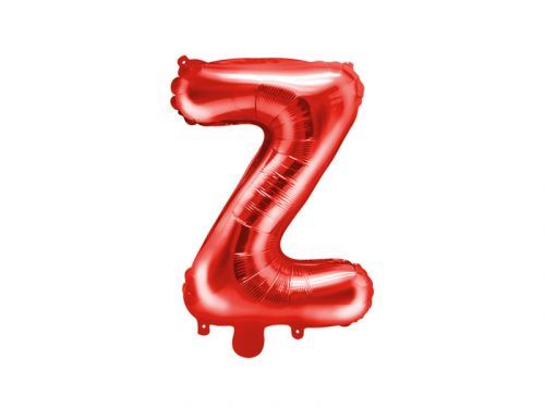 PartyDeco Fóliový balón Mini - Písmeno Z 35 cm červený