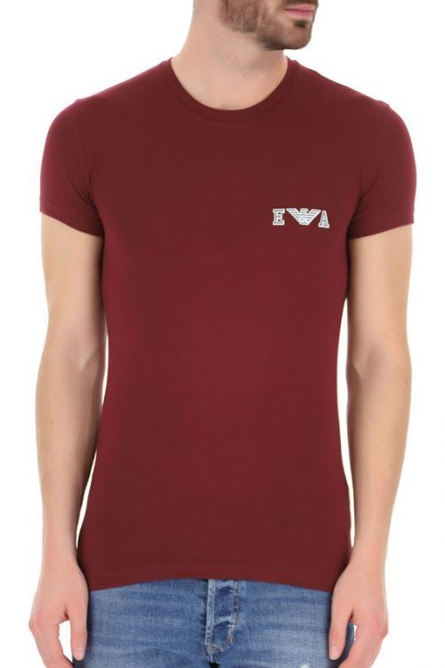 Pánske tričko - 111035 1A526 - 00076 - vínová - Emporio Armani vínový M