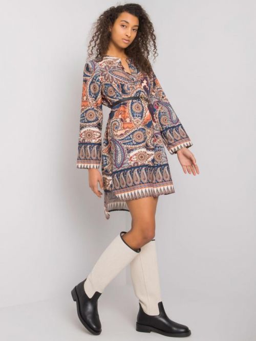 Svetlomodré pánske tričko s farebnou potlačou ONE SIZE