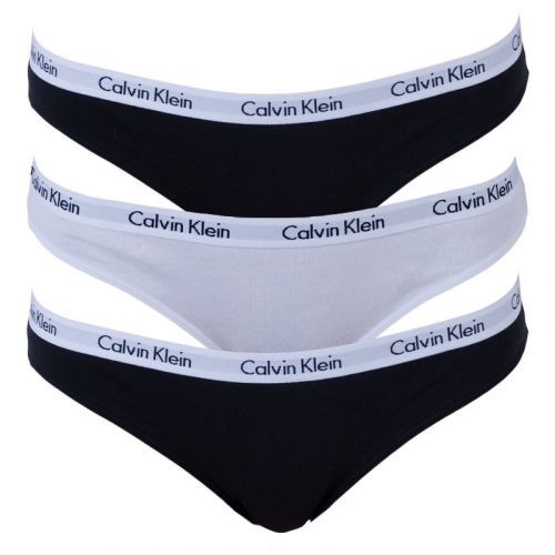 3PACK dámske tangá Calvin Klein viacfarebná (QD3587E-WZB) S