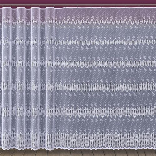 Žakarová záclona 603/D73/130 biely. Tovar na mieru